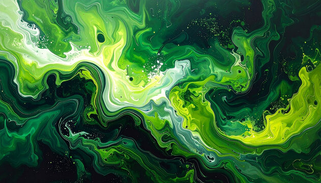Abstract Gradient Background: Vivid Greens. Web Banner.