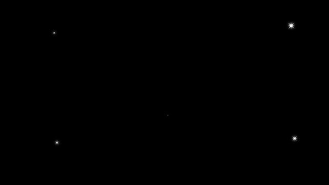 Abstract glowing particles in a dark cosmos with subtle cinematic parallax movement
