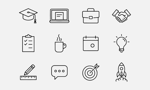  Internship icon set