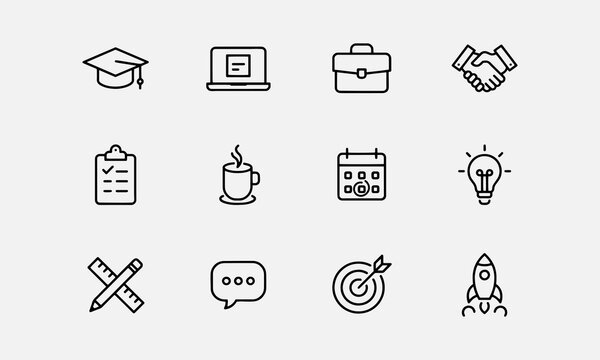  Internship icon set
