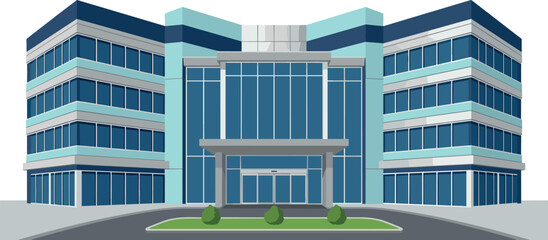 Obraz premium Building with Modern Architecture and Glass Windows Featuring Office, Structure, Facade with Urban and Design Elements