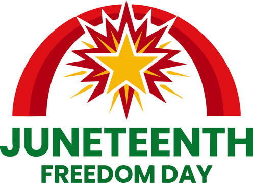 Juneteenth freedom day logo celebrating emancipation and african american history