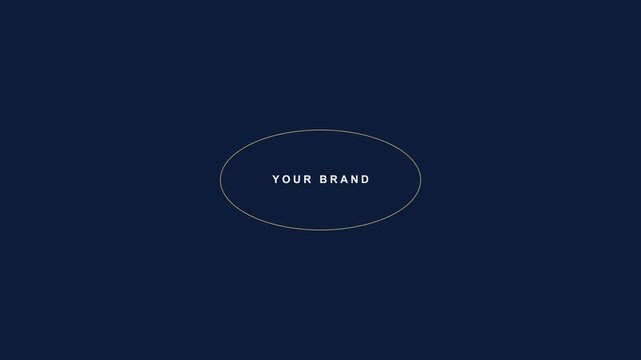 Minimalist Corporate Logo Reveal Animation on Dark Blue Background