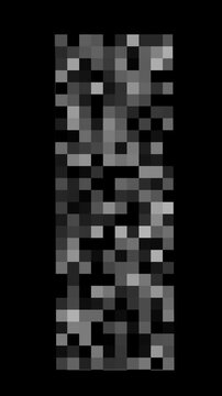 Pixel glitch mosaic text background gray square blocks, black empty space, and abstract digital distortion. Perfect for error videos, transition effects, retro screens, title reveals, and overlays.