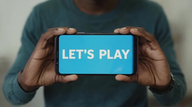"Let's play" message.