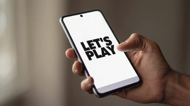"Let's play" message.