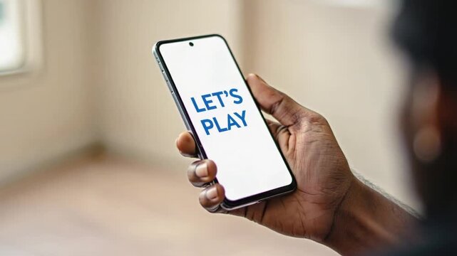 "Let's play" message.
