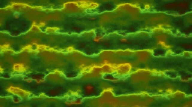 The seamless loop reveals a vibrant, textured green and yellow background that flows continuously across the screen.