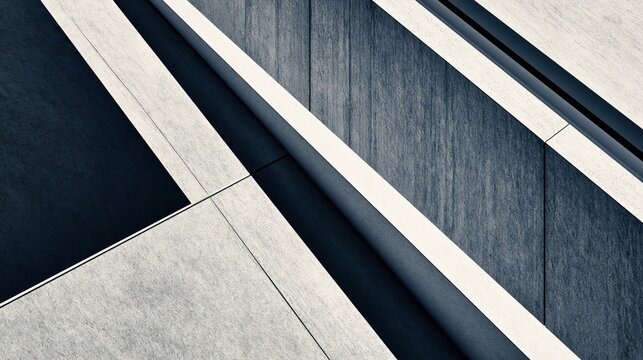 Abstract architectural detail of modern building facade with geometric panels