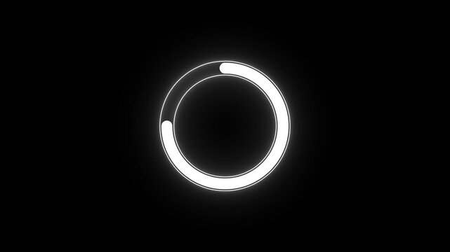 lightning bolt symbol inside a grey and white circular with power icon isolated on a black background. Smart device indicators, or energy dashboard design