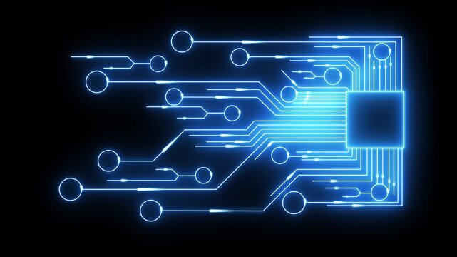 ai agent- businessman working with virtual reality at office. agent AI systems concept on black background. AI driven solutions streamline workflow, 4k video.