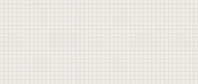 Technical graph paper texture, seamless square grid on warm neutral surface. Notebook background for sketches, planning, mathematics, journaling or educational templates. Vector illustration.