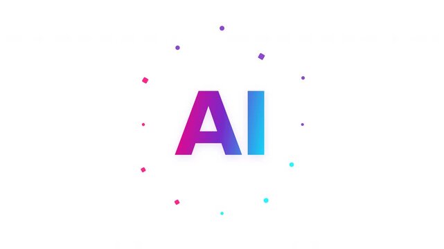 Motion AI Logo Animation Dynamic Digital Technology Concept.