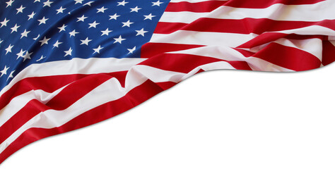 Fototapeta premium American flag on white