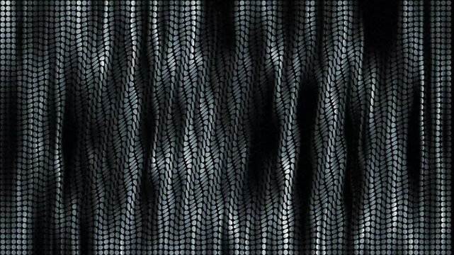 Abstract silver metallic wave background, shimmering liquid metal motion texture, flowing geometric pattern for tech and luxury