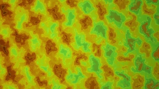 Seamless looping abstract pattern displaying organic earthy textures in green and brown shades for continuous background display.