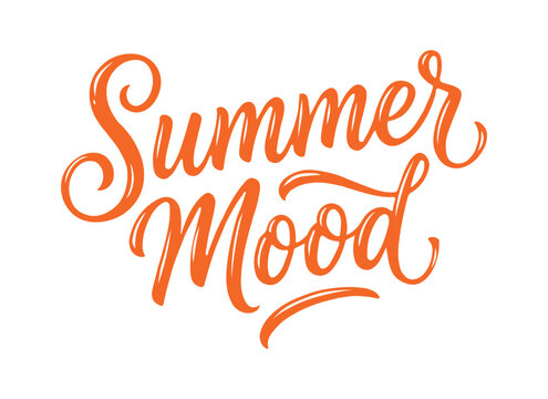 Summer Mood Typography Hand Lettering Vector Collection