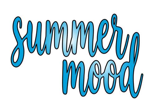 Summer Mood Typography Hand Lettering Vector Collection