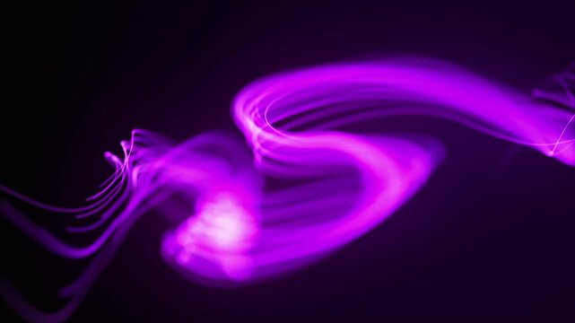 Abstract Technology Light Strokes Background animation of abstract high technology background with glowing 3d light strokes with fast motion