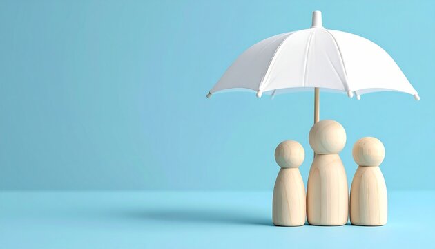 Protecting your family from unexpected events with a symbolic umbrella