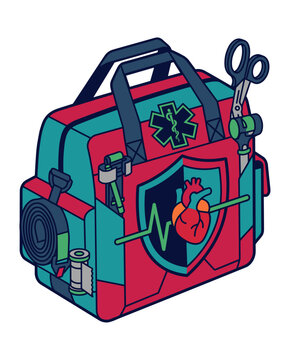 Emergency healthcare defense medical kit for cardiovascular rescue preparedness
