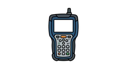 Handheld Scanner Device with Screen and Buttons © Mio