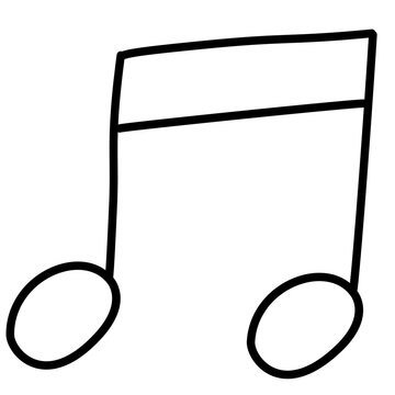 Eighth note Doodle illustration 