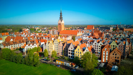 Obraz premium Historic Old Town of Elbląg in the Warmian-Masurian Voivodeship, Northern Poland