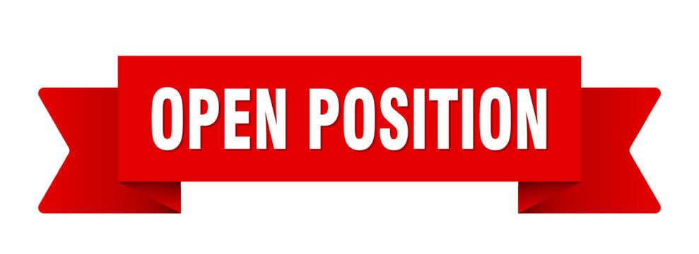 open position ribbon isolated on transparent background. open position ribbon