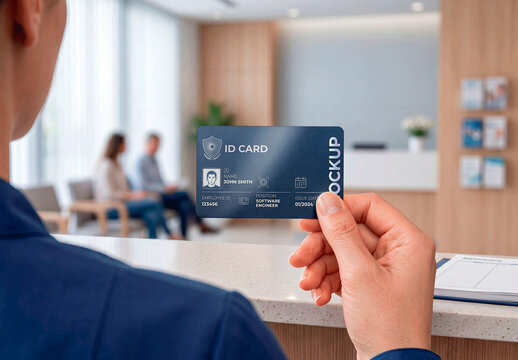 Business Card In Hand Mockup