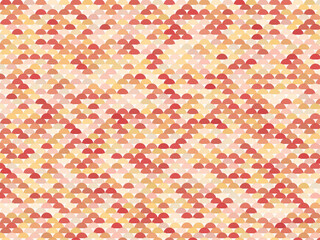 Overlapping Scale Pattern Bold Geometric Repeat Wallpaper © iushakovsky