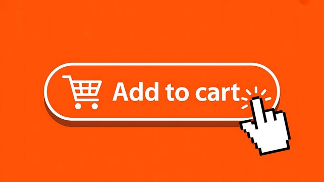 Mouse cursor clicking add to cart button