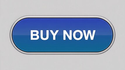 Fototapeta premium Blue glossy buy now button icon
