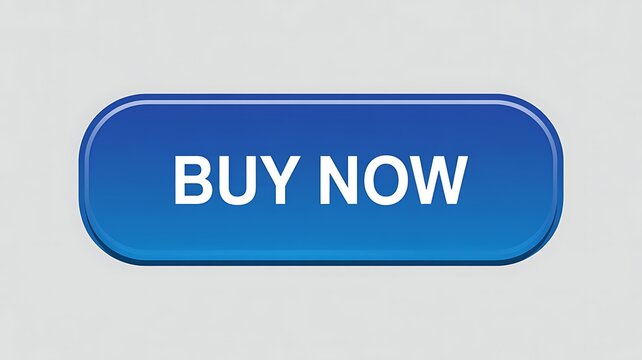 Blue buy now button web design element