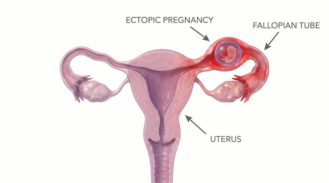 Ectopic Pregnancy in Fallopian Tube: Female Reproductive System Anatomy