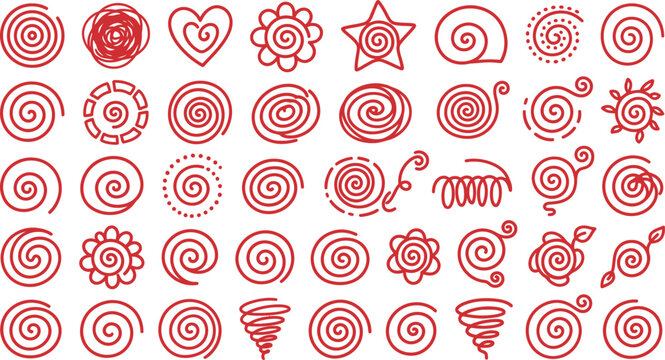 Hand drawn red proofreading marks and editing symbols collection for document review