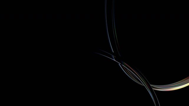 Abstract background with color refraction effect on glass lines, 4k seamless loop 3d animation