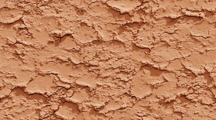 Fototapeta premium Macro texture of dry cracked brown clay surface forming an arid desert ground pattern