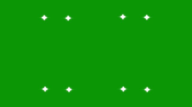 White five stars rating icon customer satisfaction animation, product feedback review concept, top quality service rating symbol, vector motion graphics on clean green background 4k video