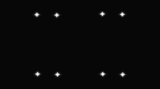 White five stars rating icon customer satisfaction animation, product feedback review concept, top quality service rating symbol, vector motion graphics on clean black background 4k video