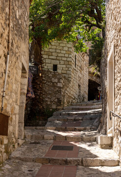 Eze - the famous, charming perched village. One of the most frequently visited tourist attractions in the Alpes-Maritimes region, France.