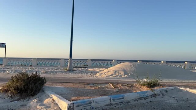 The Northern Coast of Egypt extends for about 1,050 km along the Mediterranean Sea,  It is one of the longest Mediterranean coastlines, and is popularly known because of sandy beaches and clear water.