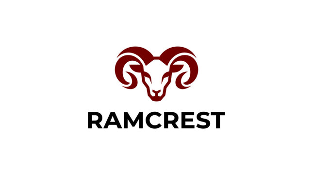 Ramcrest company logo with ram head.
