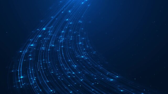 Cyber binary particle field visual with blue numbers, dark network connections, and abstract data depth. Perfect for software promos, security explainers, AI themes, and animated tech backgrounds.
