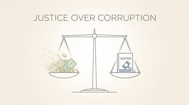 International Anti Corruption Day vector banner design, transparency justice awareness concept