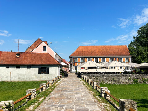 Historic architecture in the old town of Varaždin, Croatia
