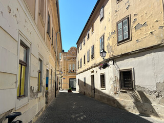 Fototapeta premium Historic architecture in the old town of Varaždin, Croatia 
