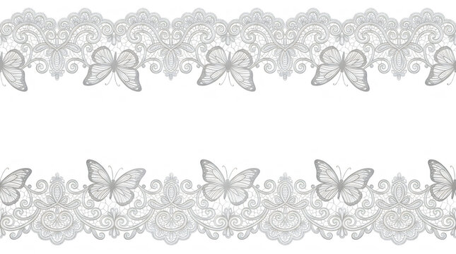 Decorative vintage lace border trim design