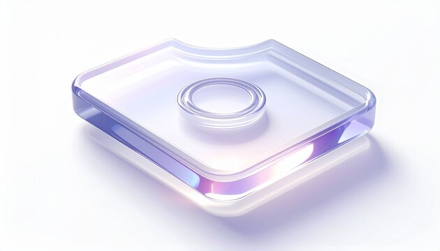 3d translucent glass icon