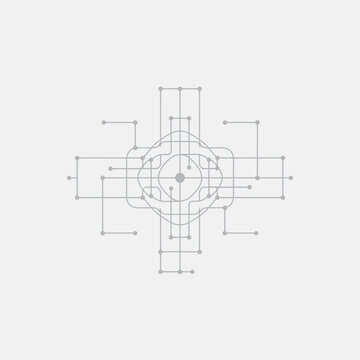 Sleek abstract technology pattern featuring interconnected lines and dots, symbolizing digital networks, data transfer, and global connections. Minimalist design.